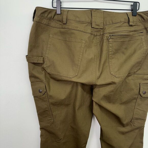 Duluth Trading Co Women’s DuluthFlex Fire Hose Slim Leg Cargo Pants Olive Green - Picture 7 of 8